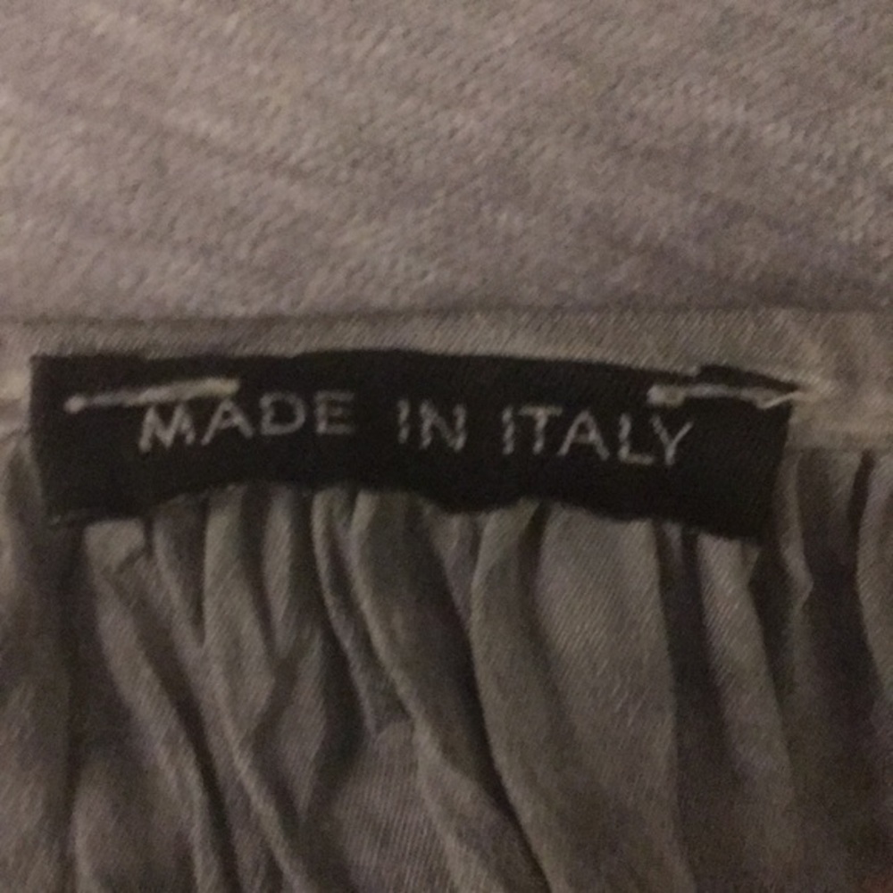 Grey long sleeved crinkle top made‎ in Italy - Picture 5 of 9